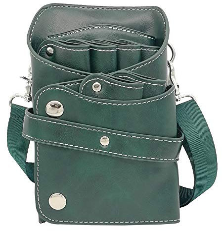 Friseurtasche Werkzeugtasche leder Friseur Taschen Friseur tasche Kamm tasche Friseur Schultergürtel Tasche Friseur Scheren Haarspangen Kämme Sprühflasche usw kann platziert werden 281 Grün