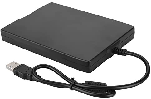 Dpofirs 1,44 M externes USB Laufwerk für Notebook Tragbares Diskettenlaufwerk Diskette FDD Stoßfestes externes DVD Laufwerk CD-Laufwerk USB Diskettenlaufwerk für allgemeine Verwendung Schwarz
