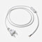 Lightstock Cable textil con enchufe europeo e interruptor, 250 cm, 2 x 0,75 mm², color blanco