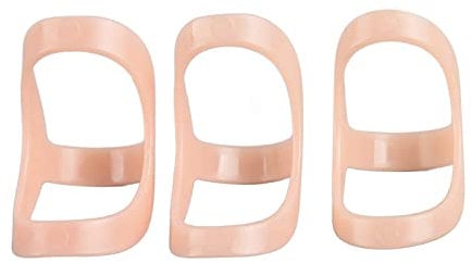 Wakects 3 Stücke Fingerschutz Ovale Fingerschiene Kunststoff wasserdicht Mallet-Finger Splint für Schlegelfinge, Arthritis Finger Nr. 10 11 12(6.8-7.5cm
