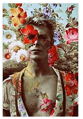 David Bowie Kunstposter, Albumcover, Musikposter (9), Leinwandposter, Wandkunst, Dekordruck, Bild Gemälde für Wohnzimmer, Schlafzimmer, Dekoration, ungerahmt, 30 x 45 cm