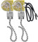 Tsadeer Ceiling Fan Light Switch Ear ZE-109 Two-Wire Light Switch with Pull Cords for Ceiling Light Fans 2Pcs Silver