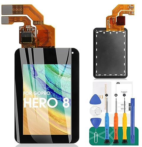 for GoPro Hero 8 LCD Screen Replacement for GoPro Hero 8 Action Digitizer Repair Parts for GoPro Hero 8 Touch Screen Display Assembly Replacement Black
