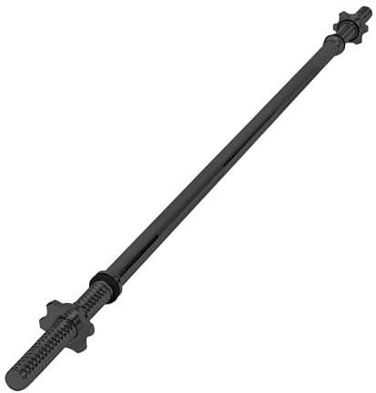 wuuhoo® Langhantelstange Rocco - 120cm / 150cm / 160cm / 180cm / 200cm Hantelstange 30mm, Stahl verchromte Hantel mit Sternverschluss - Fitnessgerät für Zuhause, Kapazität 150 kg 150 cm (schwarz)