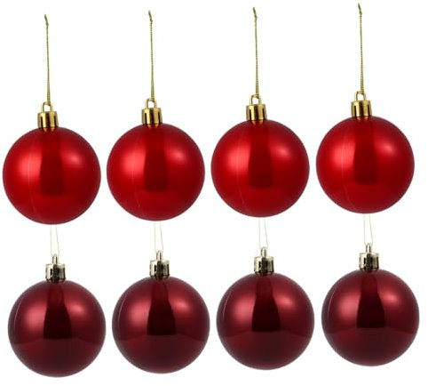 Ciieeo 18 Stk Weihnachts Kugeln Aus Kunststoff Hochzeitsbaumkugeln Glitzernde Weihnachtskugel Weihnachtskugeln Hängen Feiertagsverzierungsball Ornament Plastik Weihnachten Geschenkbox Rot
