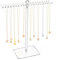 MOFASVIGI Acrylic Necklace Display Stand, Clear Hanging Jewellery Organiser Stand Holder Jewelry Organizer Display Hanger Rack with Bilateral Hooks for Necklaces Pendant Bracelets Ring 29 * 29 * 14CM