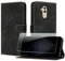 JayModCase Handyhülle für Huawei Mate 20 Lite mit Schutzfolie, Flip Wallet PU Leder Huawei Mate 20 Lite hülle [Kartenfach] [Magnet] [Ständer] 360 Stoßfeste Schutzhülle - Schwarz