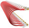 10Gsupxsel Cat6a Patch Cables 1ft (24 Pack) Slim, Cat6 Ethernet Patch Cable Pure Copper, Flexible Cat 6 Patch Cable 550MHZ 10G, Space-Saving Cat 6A Network Cables for Patch Panel, Red