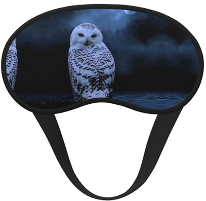 Schlafmaske mit Eulen-Motiv bei Nacht, konturierte Augenabdeckung, perfekt für Reisen, Meditation und Nachtgebrauch