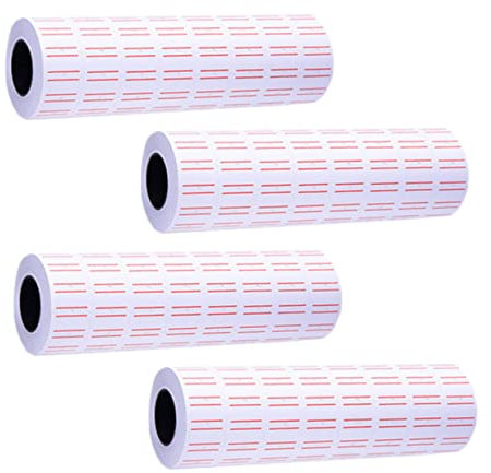 SOLUSTRE 2 Sätze Etikettenaufkleber Doppelt Punkt Nachfüllungen Stichworte Kreis Preisetikett Preisschild Preismarkierungsetikett Papier Weiß 40 Rollen*2