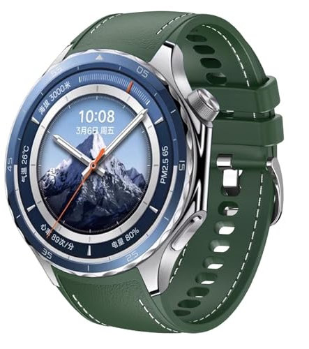 GIOPUEY Armband Kompatibel mit OnePlus Watch 3/2/2R, Weiches Silikon Armband [Verschleißfest] [Atmungsaktiv] Ersatzarmband - Army Green