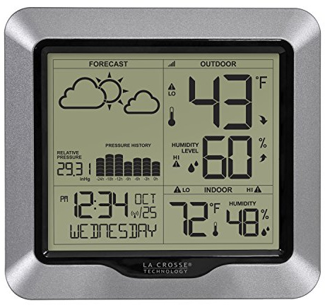 308-1417 Wireless Barometric Pressure Weather Station with WWVB Time, 330ft