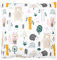 TupTam Taies d'oreillers Décoratives pour Enfant, Forêt Animaux, 50 x 50 cm
