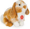 Teddy Hermann 93723 Hase Widder-Kaninchen sitzend Hellbraun/weiß gescheckt 20 cm, Kuscheltier, Plüschtier mit recycelter Füllung