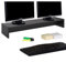 IDIMEX Support d'écran d'ordinateur Screen, réhausseur pour Deux moniteurs ou Un Grand écran Dimensions 100 x 15 x 27 cm, en mélaminé Noir Mat