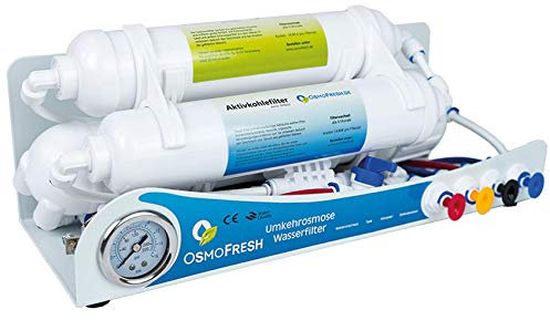 Osmoseanlage Smartline Gold 125 GPD | Umkehrosmose Wasserfilter bis zu 475L Tagesleistung | von OsmoFresh | Direct Flow Frischwasser - kein Tank erforderlich | Aquaristik | Meerwasseraquaristik