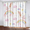 XUEKELIN 3D Verdunkelungsvorhang Blickdicht Gardinen Geräuschreduzierende Wohnzimmer Vorhänge Kinderzimmer.-Regenbogen-Einhorn-150X166Cm