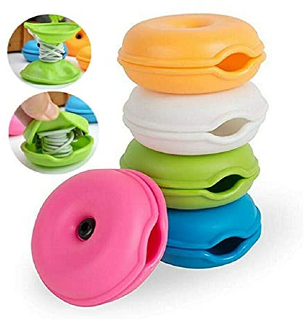FveBzem 5-Pack Tangle-Free 5 Cord Organizer - Cable Turtle Earbuds & Headphone Cord Wrap Storage Manage & Shortener