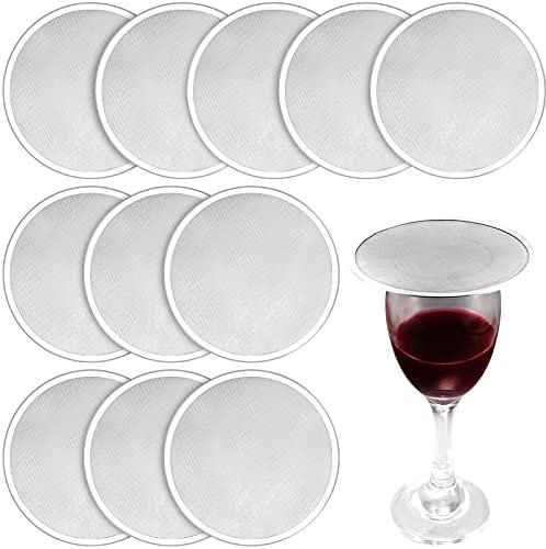 Weinglas-Deckel aus Edelstahl, 12 Stück