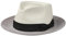 Stetson Chapeau Panama Salcova Fedora Homme - Made in Ecuador d'été en Paille de Soleil avec Ruban Gros Grain Printemps-été Été - L (58-59 cm) Gris-moucheté