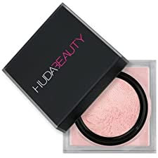HUDA Beauty Easy Bake - Polvere sfusa da forno e fissante, misura standard, motivo: fiori di ciliegio (rosa chiaro e morbido)