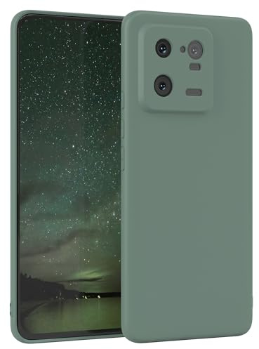 EAZY CASE - Silikonhülle für Xiaomi 13 Pro Hülle Silikon Case Dunkelgrün weich stoßfeste Handyhülle Schutzhülle mit Kameraschutz Dünn Premium Schutz Cover TPU Phone Bumper in Mitternacht Grün Matt