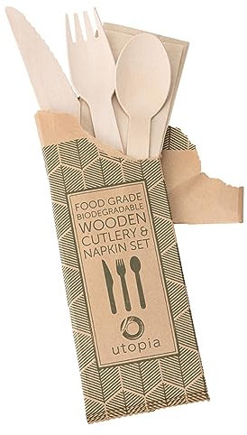 Utopia Birch Wood Cutlery Set, F90214-000000-B01001, Pack of 250