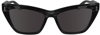 Calvin Klein Unisex CK24505S Sunglasses, 023 Striped Grey, 55