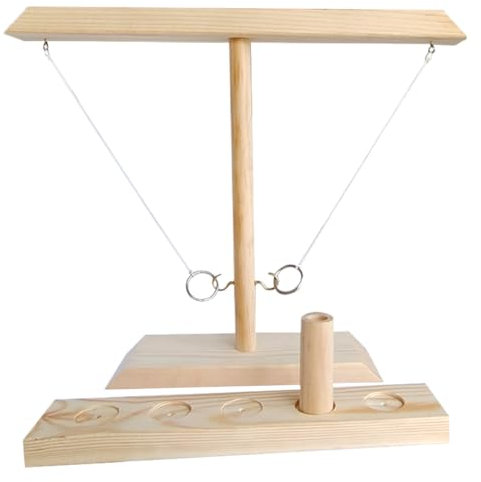 LGWJHCY Ring Toss Spiele, Handgefertigte hölzerne Ring Toss Spiele, Haken Indoor Outdoor Spiele, für Erwachsene & Kinder Puzzlespiele Inspirieren Sie das klassisches Modell Type Toy.(Klassisch)