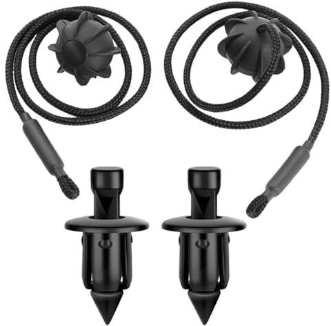 SGERUFZ 2 Pcs Soporte de Cinturón de Carga para Maletero Universal Soportes de Carga para Maletero para VW Golf 6 5 4, MK6, MK5, GTI R20 (Longitud del Cable 50cm)