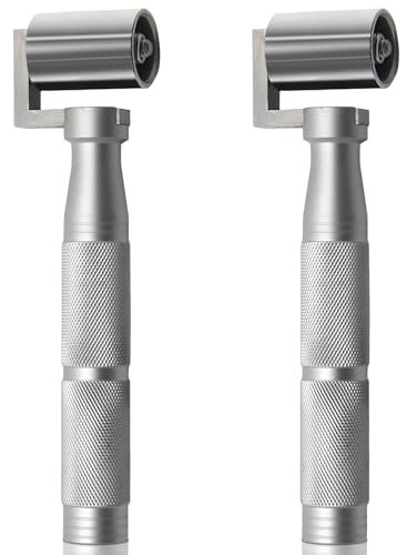 PRITOK Edelstahl Andrückrolle: 2 Stück 40mm Tapeten-Andrückroller Nahtroller, Handdruck Roller Roofing Andruckrolle Werkzeug für Kantenumleimer und zum Verschweißen von PVC-Planen