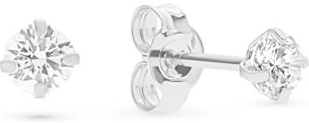 FAVS Damen-Ohrstecker 375er Weißgold 2 Zirkonia One Size 89193358
