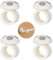 4Pcs Weiß Set SilikonTürklinkenpuffer,Türstopper Klinke,Hochelastische Türgriff Schutz,für Türklinke, Türgriff und Fensterklinke Türklinken Puffer(20mm)