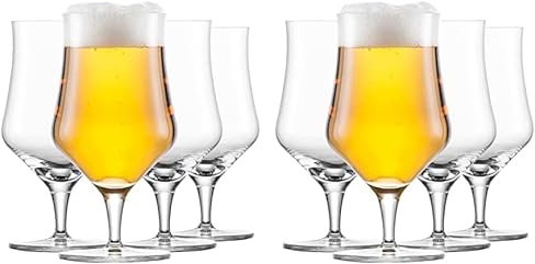 Schott Zwiesel Universalglas Beer Basic 0,3 (4er-Set), klassisches Bierglas für Craft Beer, spülmaschinenfeste Tritan-Kristallgläser, Made in Germany (Art.-Nr. 130013), Kristall (Packung mit 2)