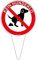 Steckschild Schild Kein Hundeklo Hinweisschild rund Tretminen Hund 180x300 mm stabile Aluminiumverbundplatte 3mm stark