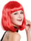 WIG ME UP - 0073-3-PC13 Perücke Damenperücke Karneval Longbob Bob schulterlang glatt Pony rot