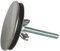 SOMATHERM FOR YOU, Cache trou chromé Ø45mm sans borne d'attache, avec contre-plaque, idéal pour eau sanitaire et robinetterie, finition gris argent, compatible eau chaude et froide