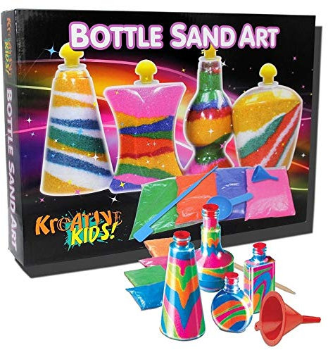 2 x Flasche Sand Art Kinder Bastelset