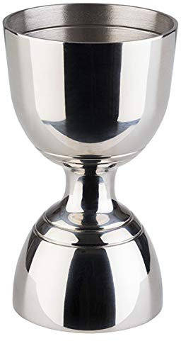 Buddy's Bar - Mesure de bar, 3 cl / 6 cl double mesure avec ligne de remplissage, mesure de bar de haute qualité, jigger pour mesurer les ingrédients des cocktails, acier inoxydable poli