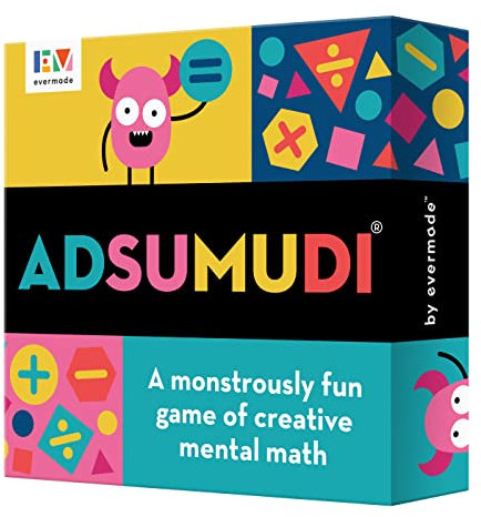 Evermade Adsumudi Mathematik-Spiel – Das intelligente und monströse Spiel für Kinder zum Üben von Multiplikation, Addition und Subtraktion – Ideal für Kinder von 8 bis 12 Jahren