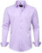 J.VER Men's Business Dress Shirts Long Sleeve Regular Fit Casual Formal Shirt Solid Button Down Stretch Wedding Work Non Iron Lavender Purple L