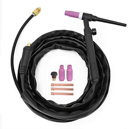 HITBOX 200Amp TIG Saldatura Torcia 4M Torcia Saldatura TIG WP17V(SR-17) con Connettore Rapido Europeo, TIG Saldatore Adattatore per Saldatore Ad Alta Frequenza Sollevamento TIG Saldatore