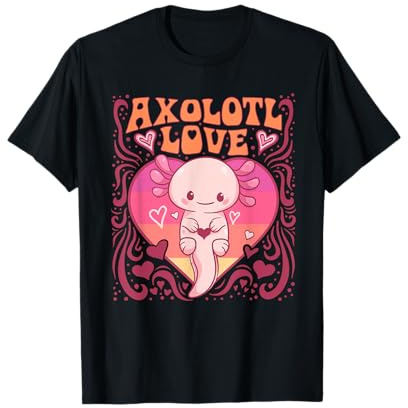 Axolotl Love Kids, simpatico anfibio a forma di pesce Axolotl, regalo per bambine Maglietta