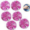 6 STK Pom Poms Cheerleading, Cheerleader Pompoms, 12 Zoll Metallic Cheerleading Pompoms, Cheer Poms mit Griff, Cheerleader Pompons Handblumen Für Sport Tanz Jubelnde Kinder Erwachsene (Rose+Silber)