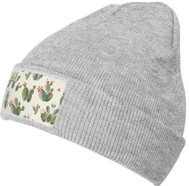 ZISHAK Niedliche Kaktus-Mütze, Unisex, modisch, gestrickt, perfekt für kaltes Wetter, bequeme und warme Mütze, Niedlicher Kaktus, Einheitsgröße