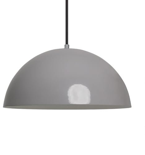 bamyum Lipeo Pendelleuchte Vintage Ø26cm Pendelleuchte Metall E27 Küchenlampe, Hängeleuchten & Pendelleuchten, Hängelampe Schlafzimmer, Eszimmer Lampe Hängend Grau Wohnzimmerlampe