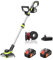 Jwdj FY9099 21V Akku-Rasentrimmer Enthält, Haspel*2, Li-IonAkku*2, Ladegerät Rasentrimmer zum Rasentrimmen, Zweigbürstenschneiden (Verde)