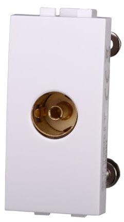 Ixtrima Connettore Presa TV Terminale Femmina Colore BIANCO Compatibile Con Bticino Living Light/international 1pz