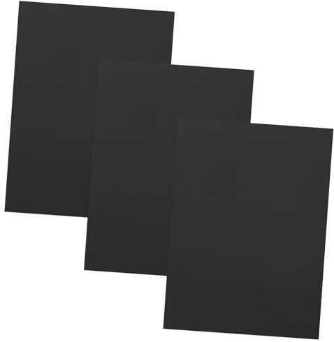 ULTECHNOVO Placas Metálicas y Metal en Blanco Juego de 3 de Aluminio Anodizado Negro Planchas Resistentes para Grabado Precisión para Manualidades