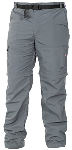 Trespass Veste pour Homme Rynne Anti-moustiques à séchage Rapide Pantalon/Pantalon avec Protection UV et Convertible Taille Unique Charbon